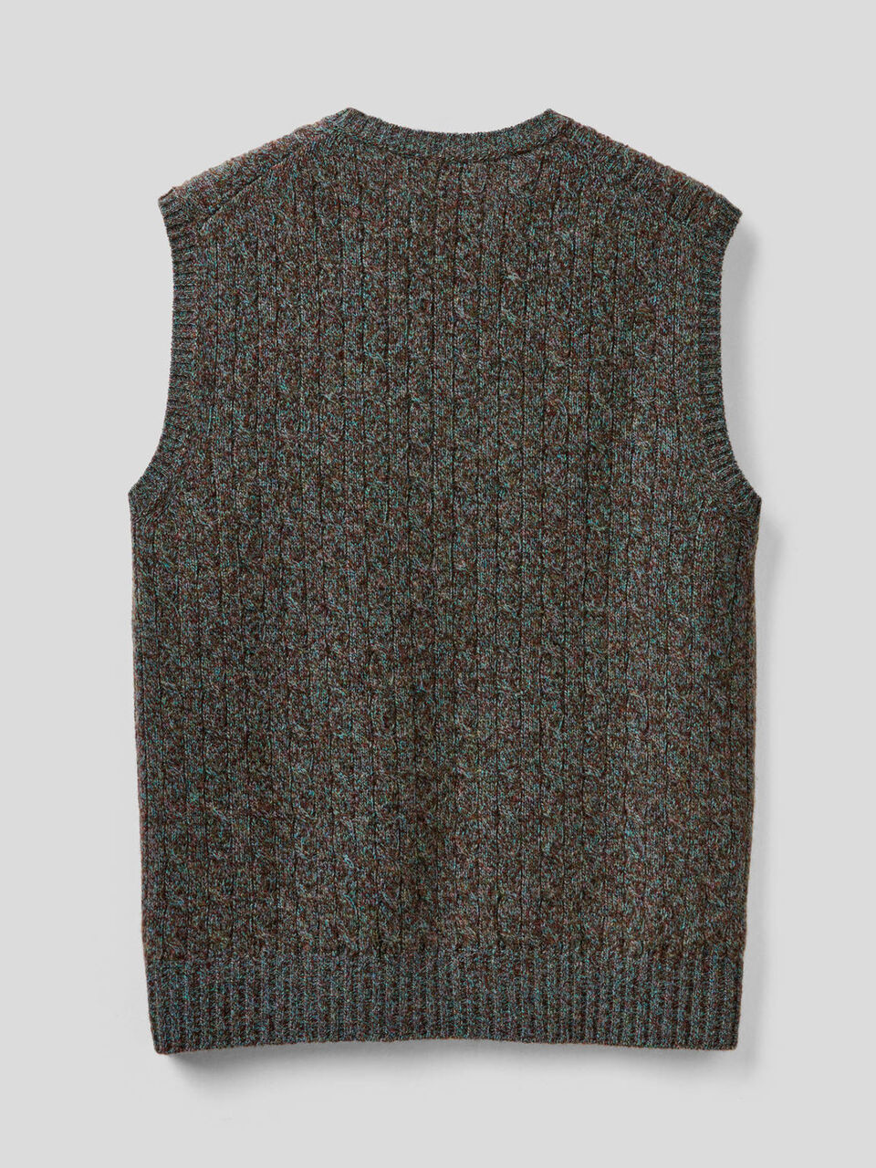 Veste sans manches en pure laine Shetland image number 2