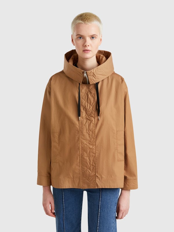 Veste over-fit en nylon Femme