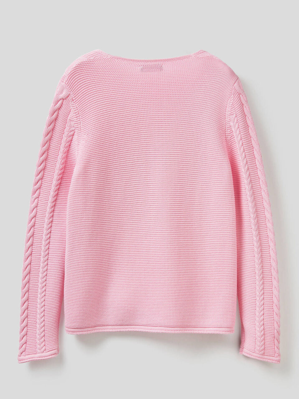 Pull à torsades en pur coton image number 2