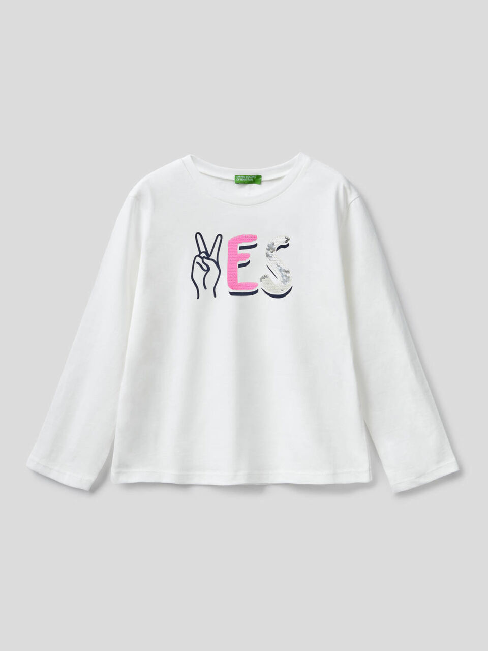 T-shirt 100% coton avec paillettes image number 2
