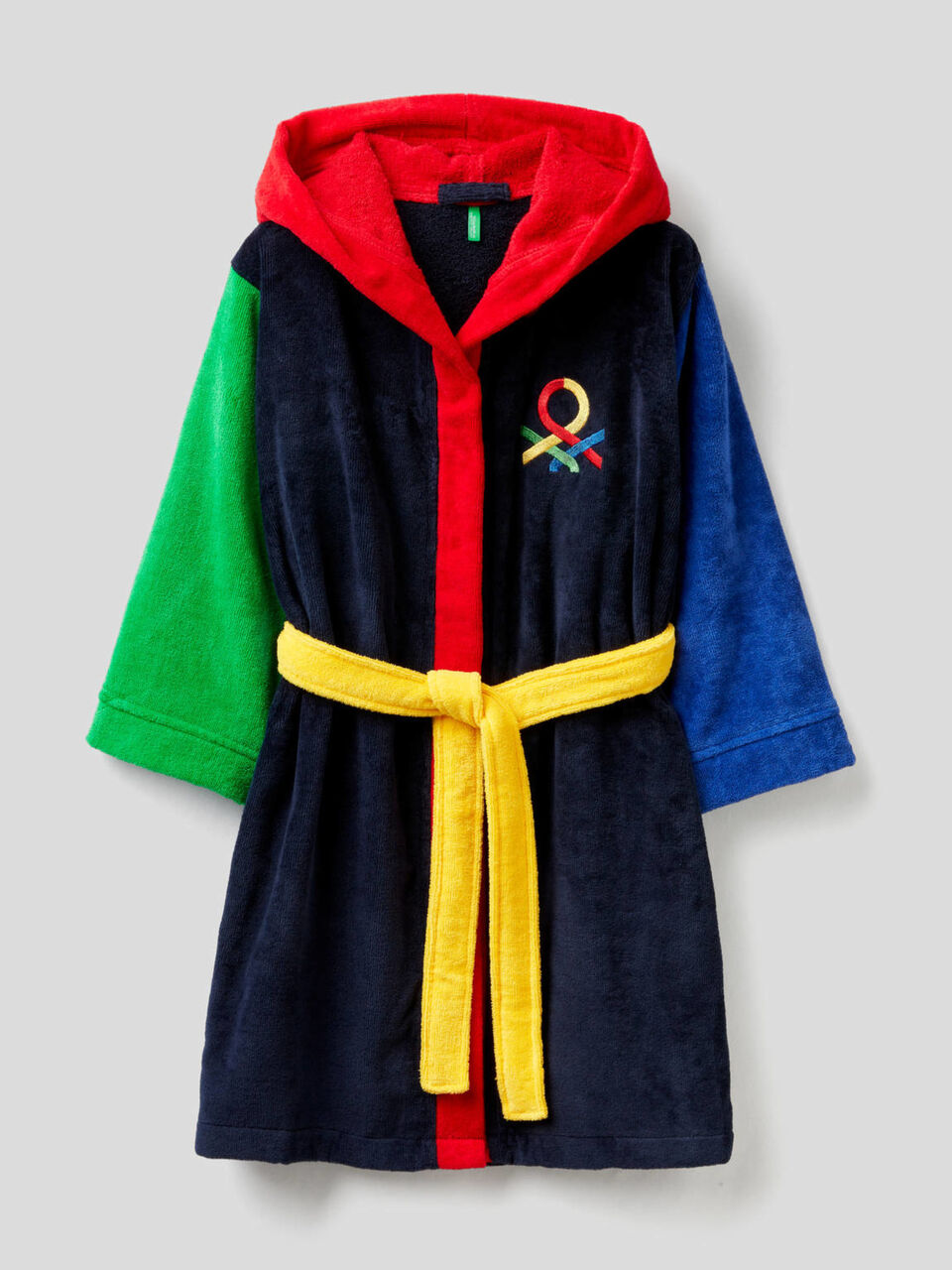 Peignoir color block en coton image number 1