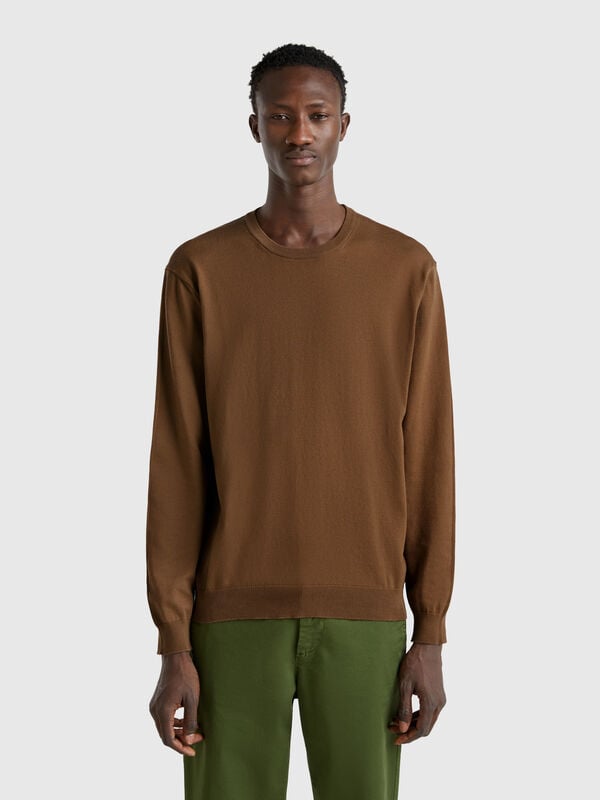 Pull 100 % coton à col rond Homme