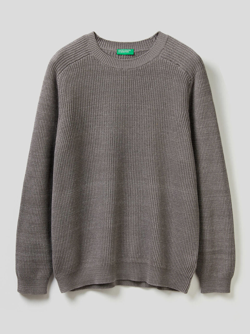 Pull col rond en pur coton image number 1