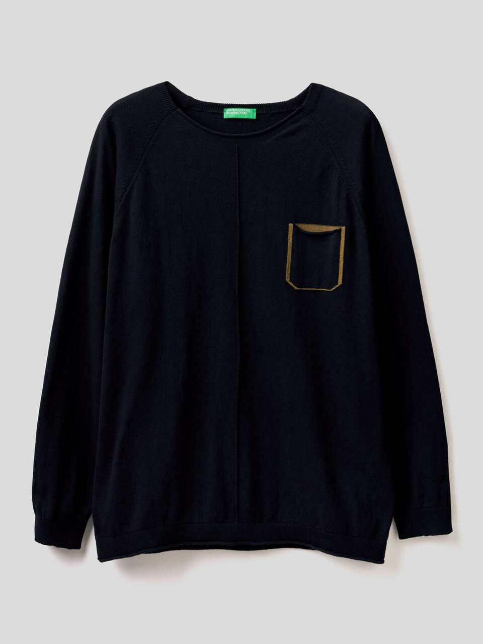 Pull en coton avec pochette image number 1
