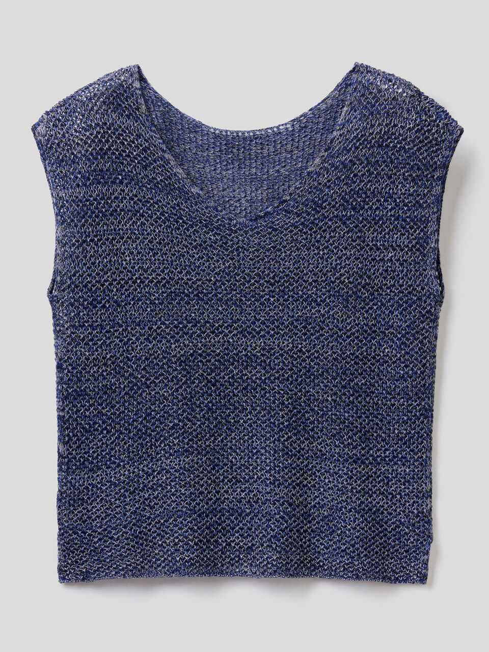 Pull en maille filet en 100% coton image number 1