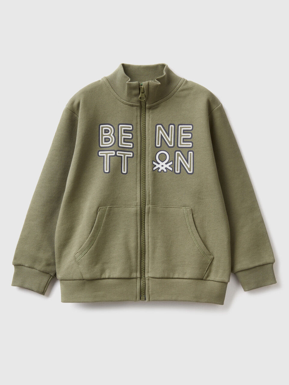Sweat zippé en coton bio