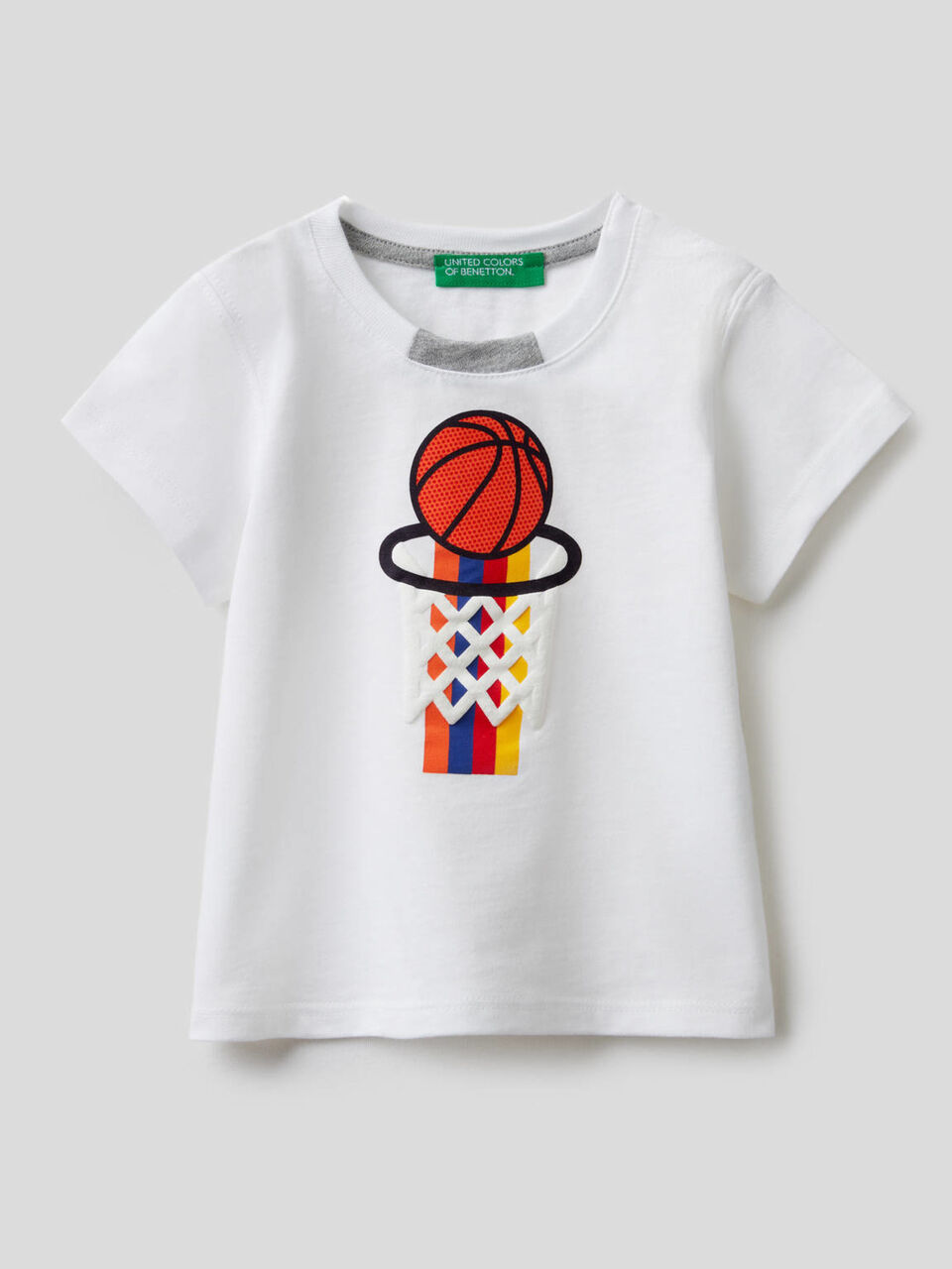 T-shirt 100% coton avec imprimé multicolore image number 1
