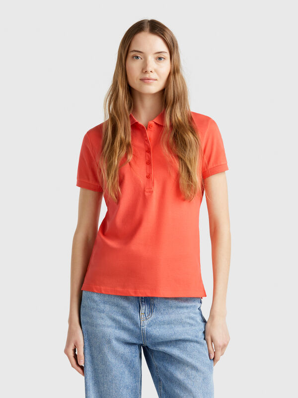 Polo coupe slim en coton stretch Femme