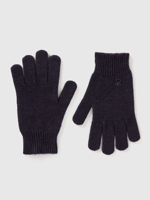 Gants tricotés avec logo Garçon