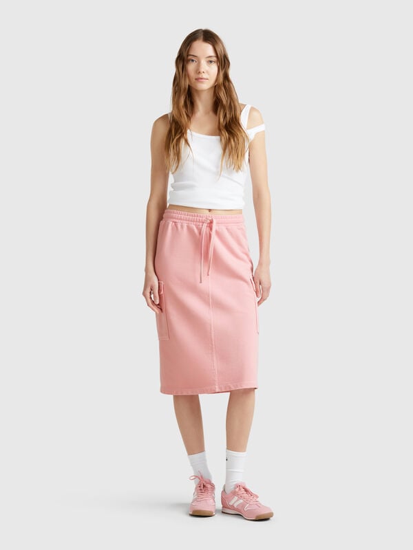Jupe cargo en molleton Femme