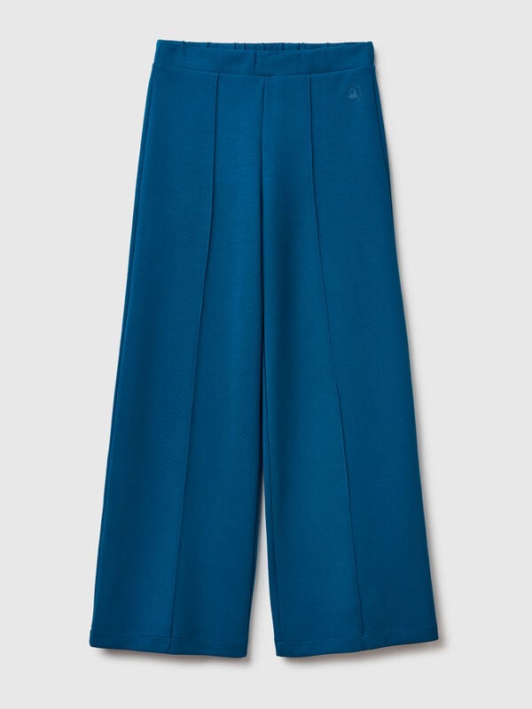 Pantalon en mélange de modal Femme