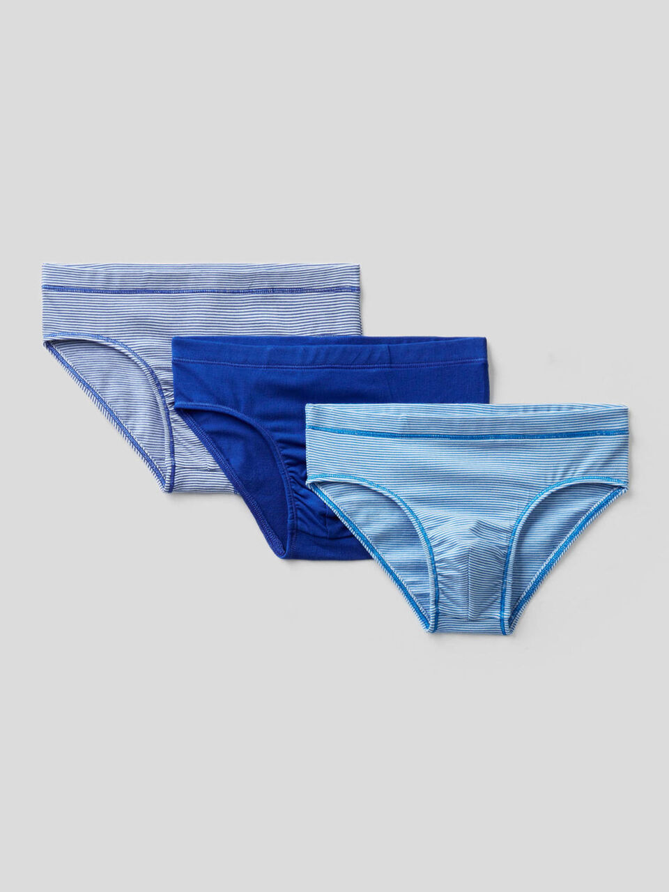 Trois slips en coton stretch image number 1