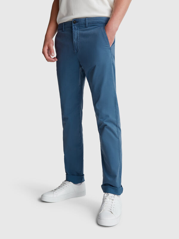 Pantalon chino slim en coton Homme