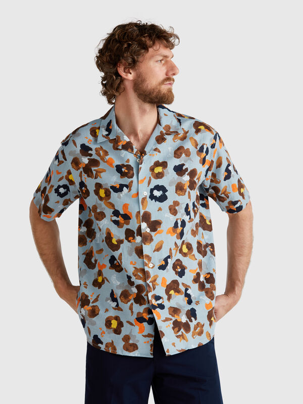 Chemise à imprimé fleuri Homme