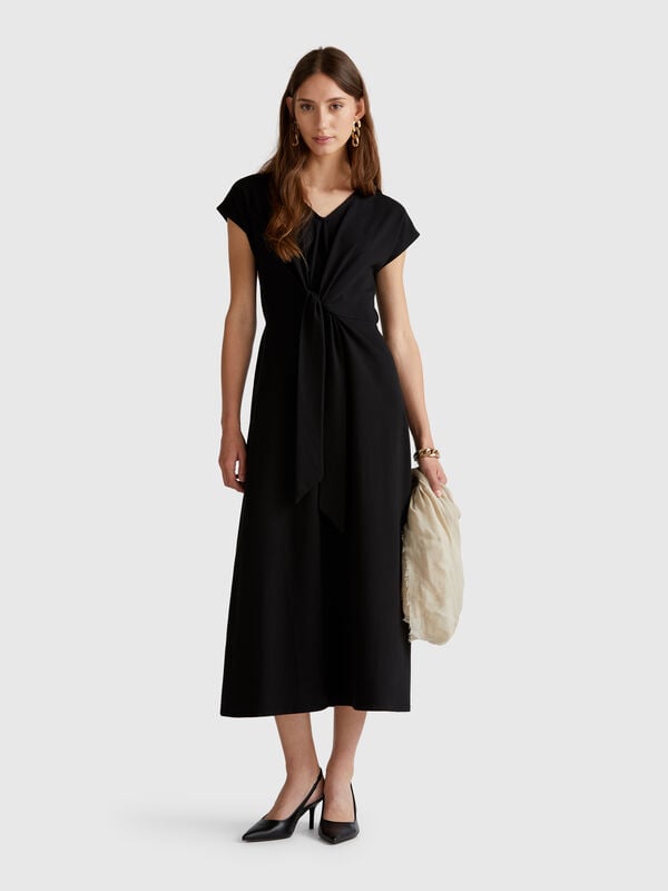 Robe en coton extensible Femme