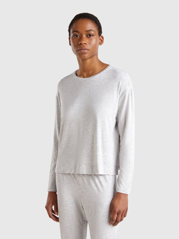 T-shirt manches longues en Modal stretch Femme