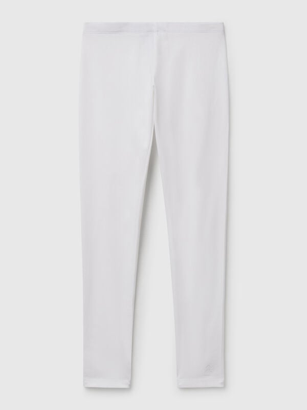 Legging en coton extensible avec logo Filles