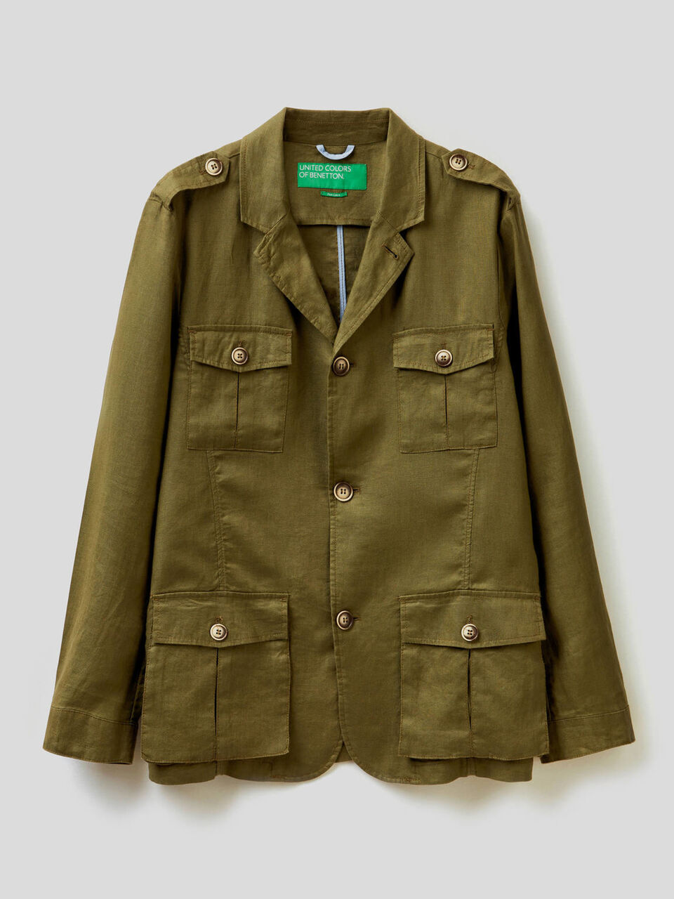 Veste en pur lin avec poches image number 1