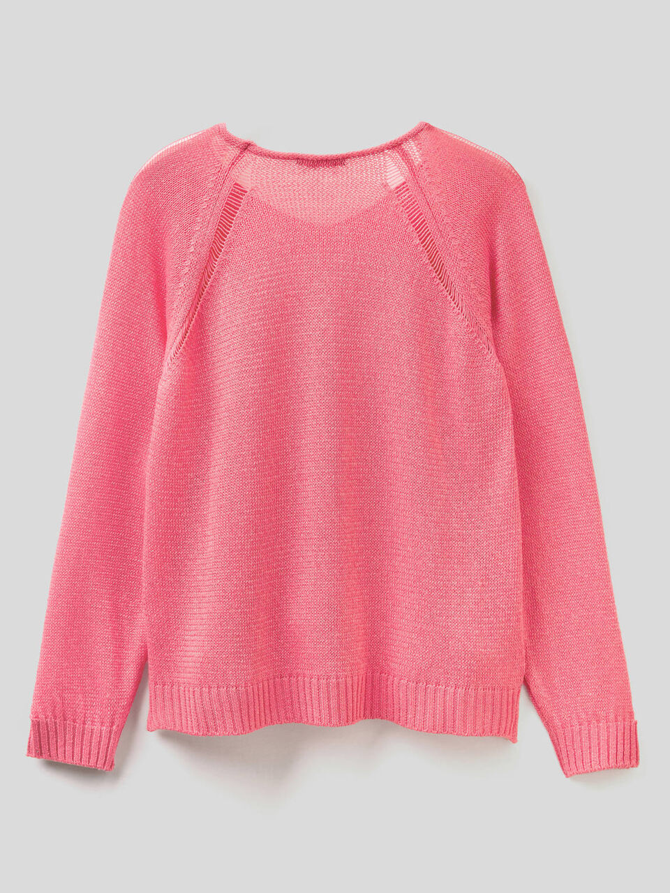 Pull avec détails à grandes mailles image number 2