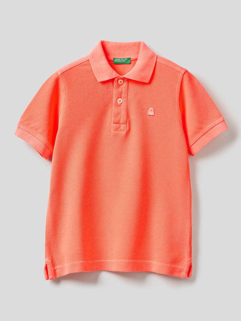 Polo fluo en pur coton image number 1