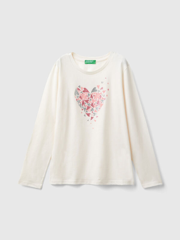 T-shirt à manches longues en coton bio Filles