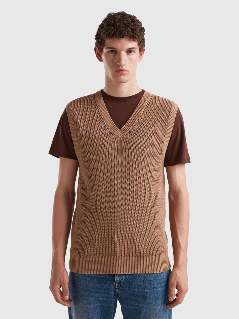 Pull sans 2025 manche homme laine