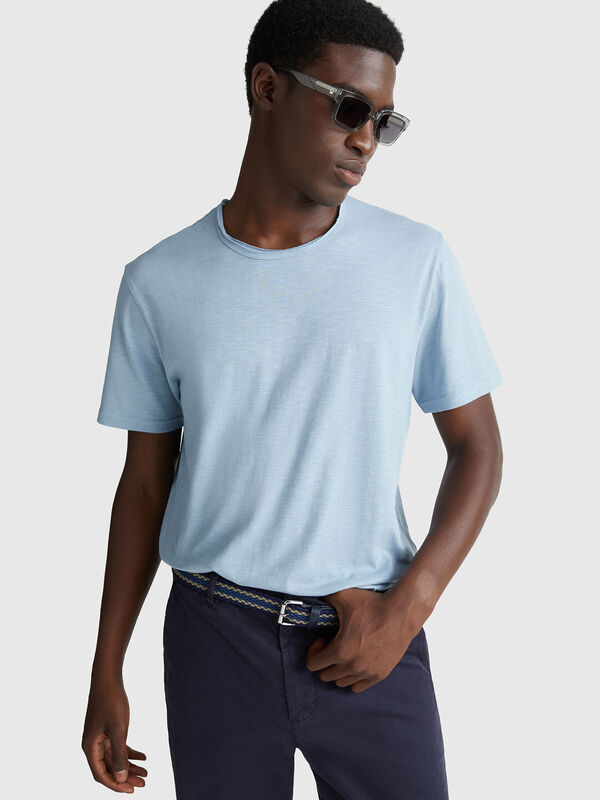 T-shirt en coton flammé Homme