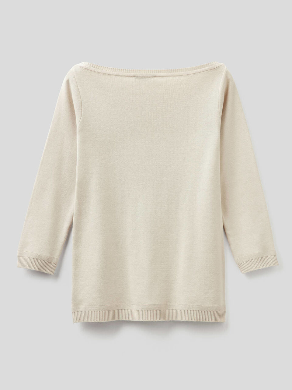 Pull 100% coton avec encolure bateau image number 2