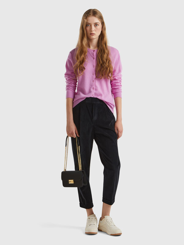 Chino en velours à taille extensible Femme
