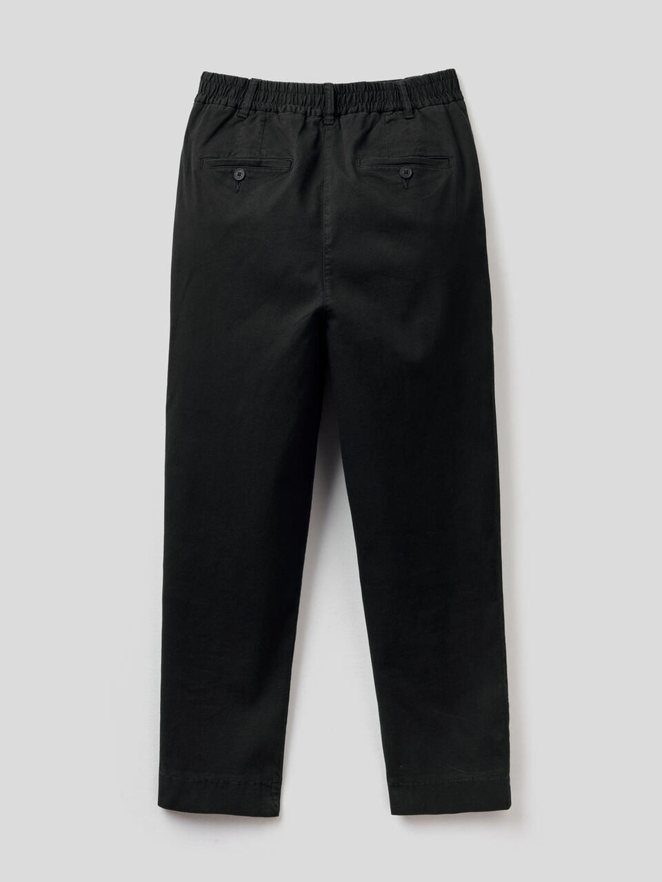 Pantalon uni en coton stretch image number 2