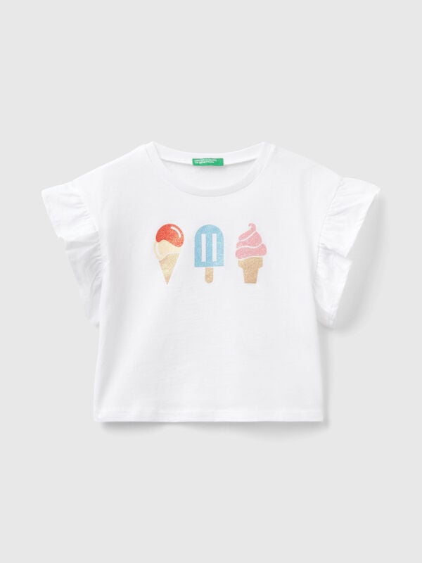 T-shirt à imprimé glaces pailleté Filles