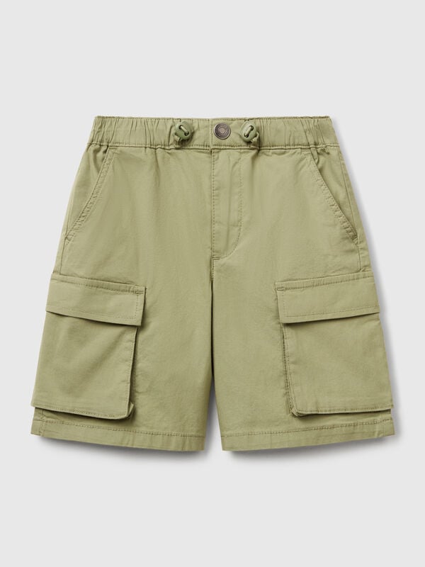 Short parachute en coton stretch Garçon