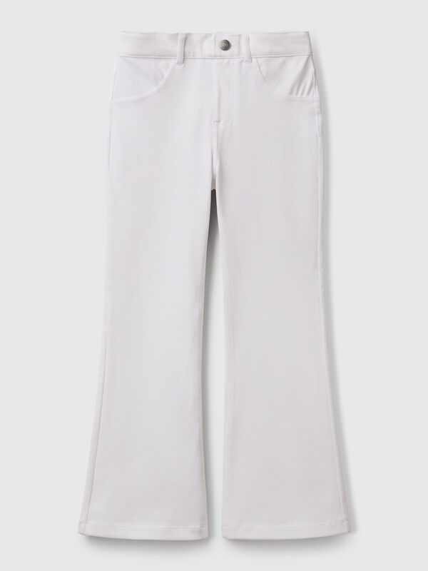 Pantalon évasé en coton stretch Filles