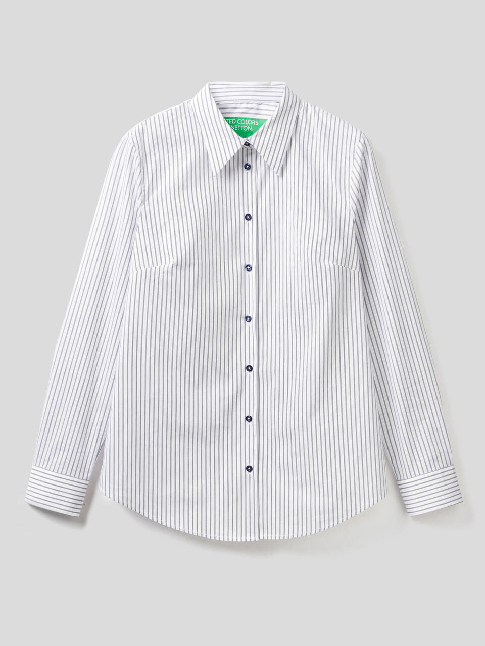 Chemise à rayures en coton mélangé stretch image number 1
