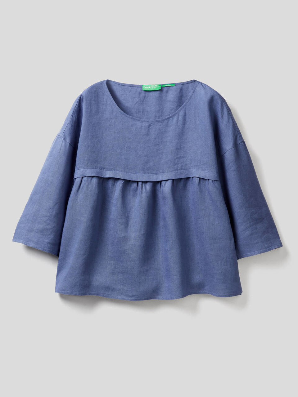 Blouse 100% lin à volant image number 1