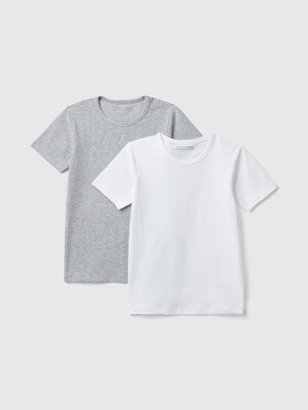 Deux t-shirts en coton stretch Garçon
