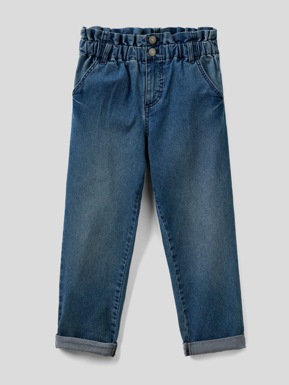 United Colors of Benetton Fille Vêtements Pantalons & Jeans Pantalons courts Shorts en jean Bermuda À Motif Tropical 