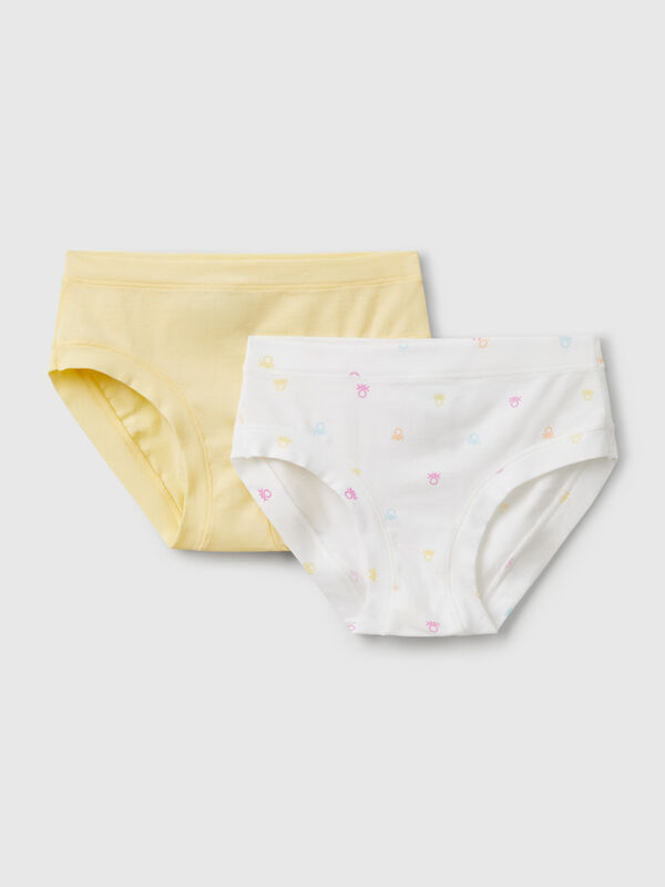 Deux culottes en coton super stretch Filles