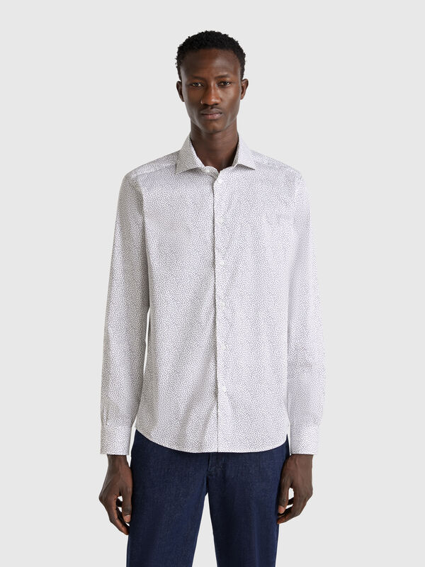 Chemise slim à motifs Homme