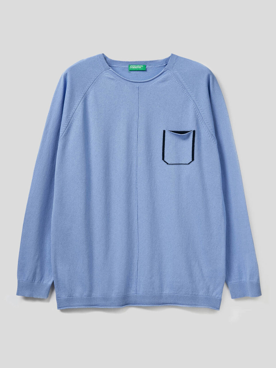 Pull en coton avec pochette image number 1