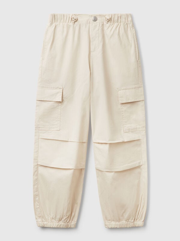 Pantalon cargo en coton stretch Filles