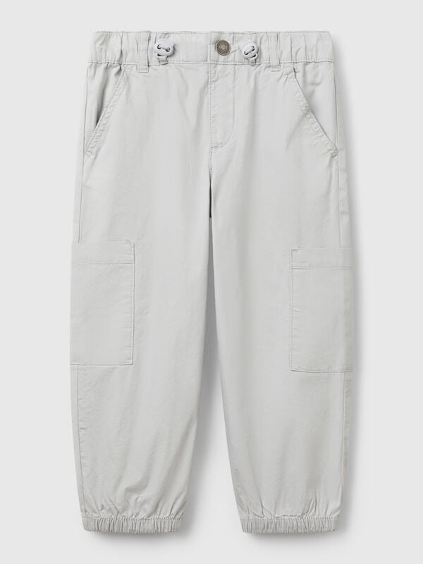 Pantalon parachute en coton stretch Garçon