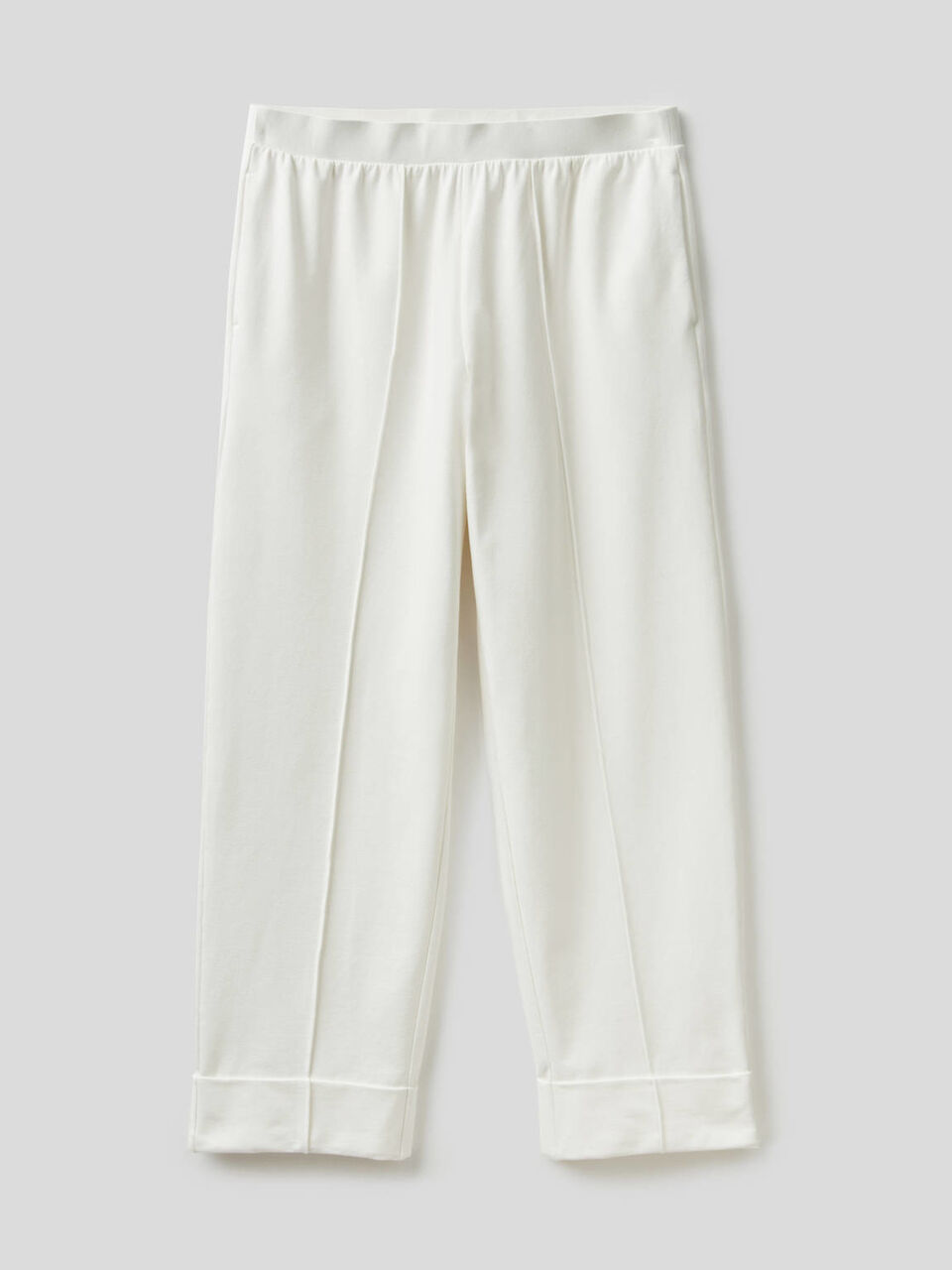 Pantalon palazzo avec revers image number 1