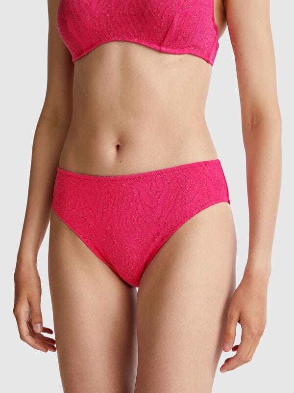 Bas de maillot de bain haut imprimé animalier Femme
