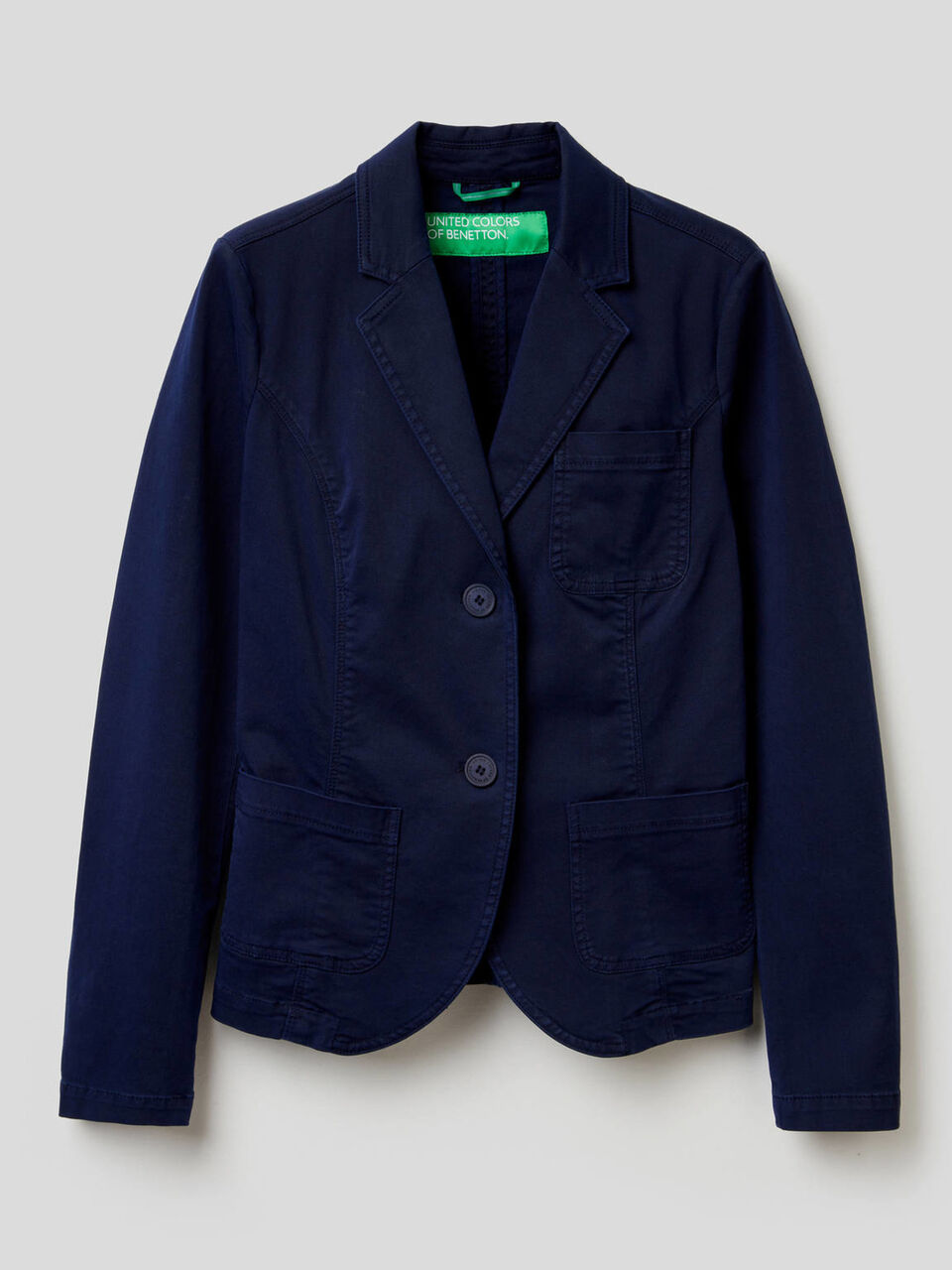 Blazer cintré en coton stretch image number 1