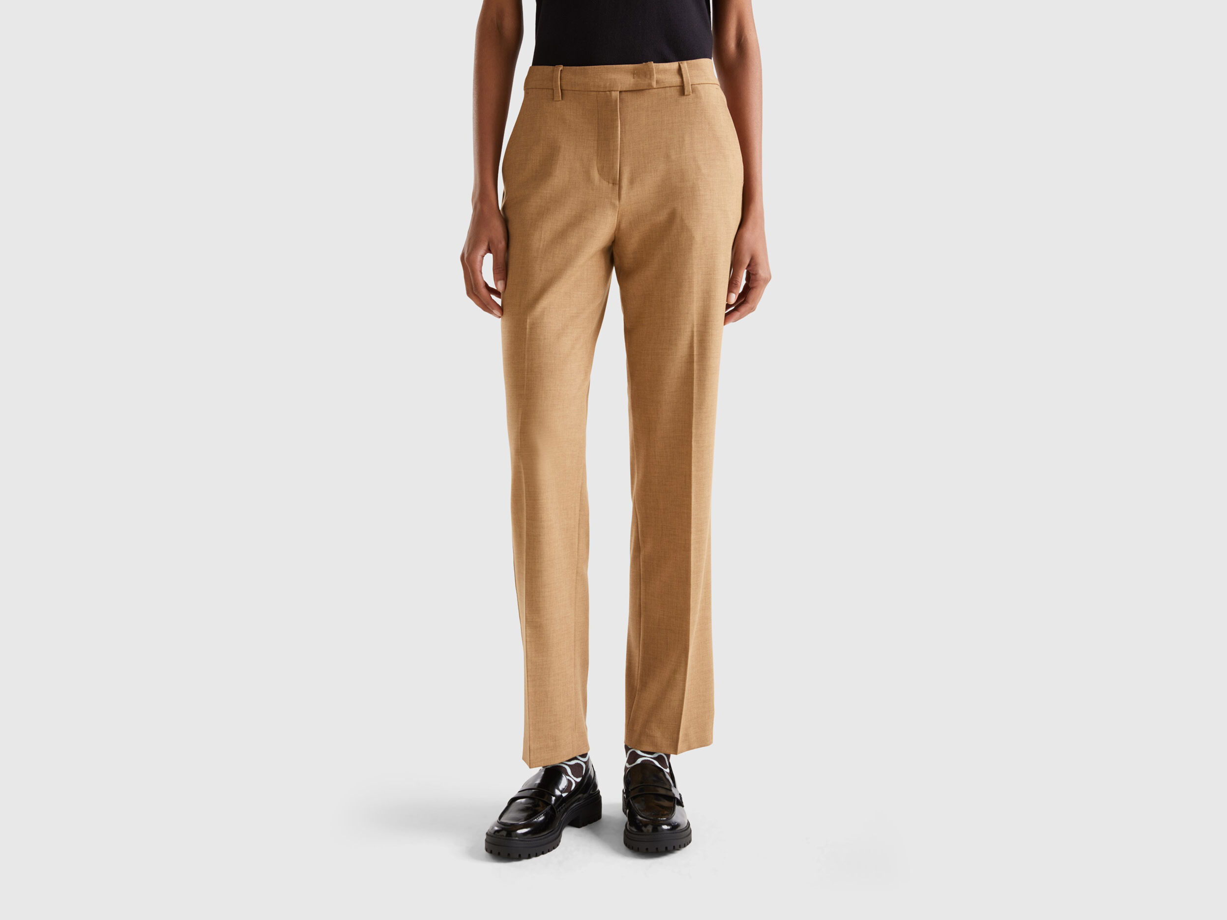 Pantalon fluide regular fit Camel Benetton