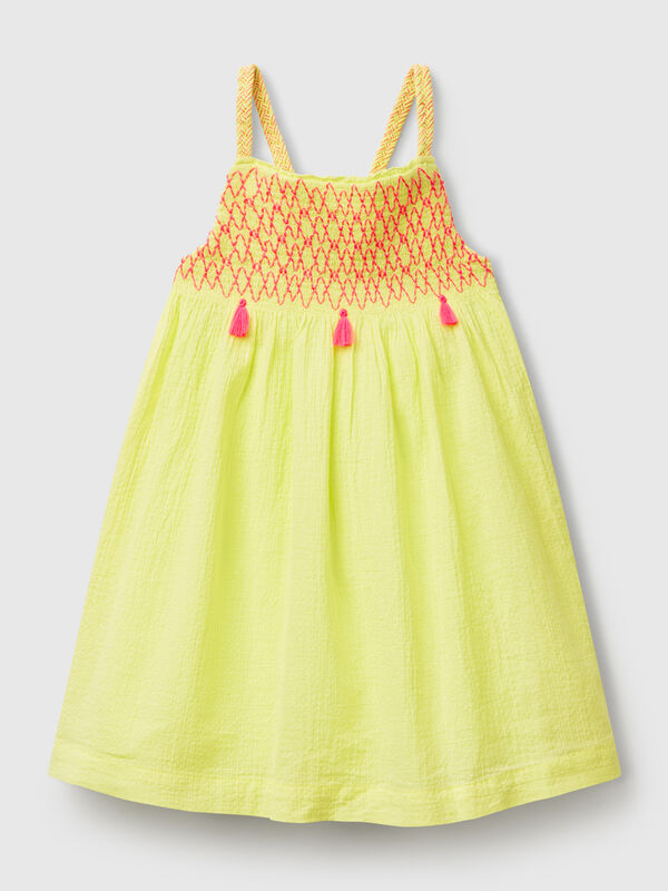 Robe à pompons fluo Filles