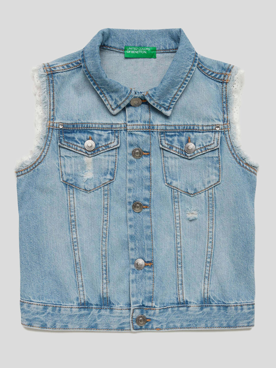 Veste sans manches avec dentelle image number 1