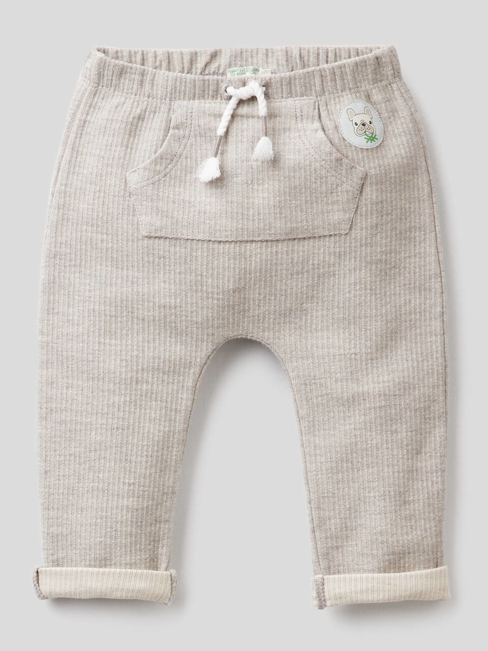 Pantalon en tissu rayé stretch image number 1