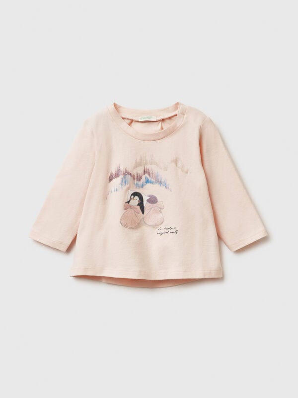 T-shirt avec imprimé pailleté Naissancede